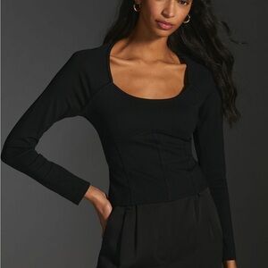 Elegant Black Long Sleeve Top